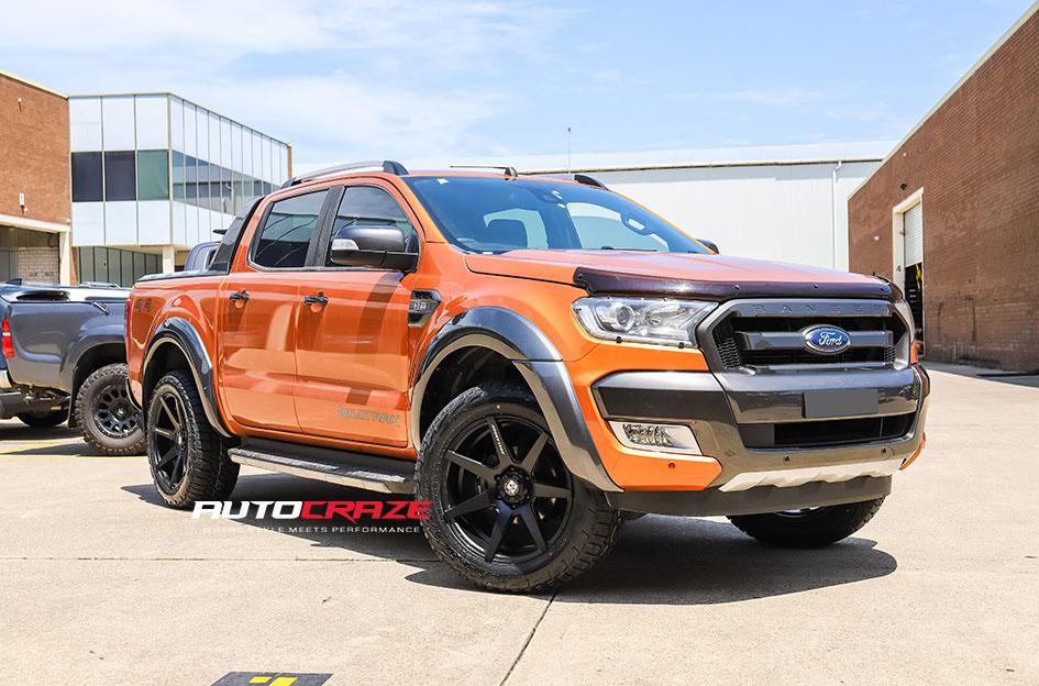 FORD RANGER AVALANCHE MATTE BLACK FRONT MILLED